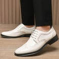 thumbnail image 4 of Zapatos casuales de cuero de charol brillante de talla grande para primavera, 4 of 5