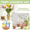 thumbnail image 5 of Youpwaven 12 Pack Easter Mini Woven Handbasket with 50 Pcs Eggs,Tiny Decorative Picnic Baskets with Handle, Easter Miniature Basket Set for Home Office Decor Wedding Birthday Party Favors, 5 of 7