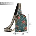 thumbnail image 2 of FORMRS Womens Crossbody Sling Bag Travel Daypack Shoulder Chest Backpack, Floral Christmas, 2 of 7