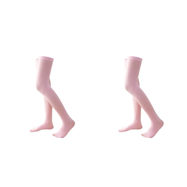 Qarigey 1 par de calcetines hasta la rodilla para mujer de 32 cm, estilo pijo antideslizante, medias hasta el muslo Rosa 2Conjunto