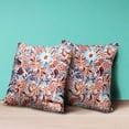 thumbnail image 4 of Amrita Sen Flying Floral Paisley Throw Pillow in Red Blue 18x18, 4 of 5