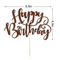 thumbnail image 2 of Adorno para Pastel Naicaek Handmade Glitter Feliz Cumpleaños Marrón, 2 of 6
