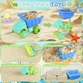 thumbnail image 4 of Upgraded Kids Turtle Sandbox with Lid & Adjustable Umbrella, Truck Toy & 8pcs Sand Shovels, Sand Box with Cover, Beach Toys for Toddlers 3-5, Plastic Indoor Outdoor Play Toys Gift for Girls Boys, 4 of 14