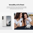 thumbnail image 3 of Funda de silicona para Samsung Galaxy Z Fold 6 con soporte, color blanco, 3 of 6