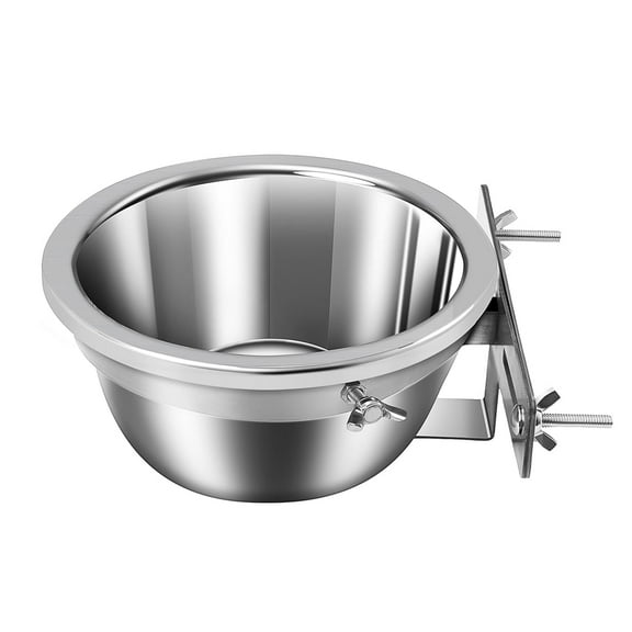 Hanging Cage Mounted Stainless Food & Water Bowl for Dogs