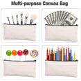 thumbnail image 3 of Blank Craft Bag Canvas Pen Pencil Case, Multipurpose Cotton Canvas Makeup Bag, 3 of 5