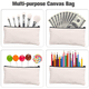 thumbnail image 3 of Portaplumas de lona en blanco para bolso artesanal, bolso cosmético multiusos de lona de algodón MFZFUKR CPB-US-XD88-3, 3 of 5