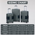 thumbnail image 2 of TACH V3 Lightweight 3pc Hardside Luggage Suitcase Set w/Charge Ports, Gray, 2 of 12