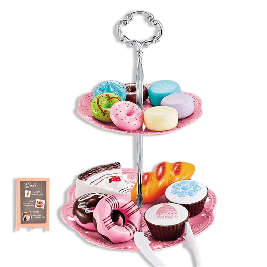 Pretend Play Toys Set Small Afternoon Ice Desserts Cake Plates Dishes Simulation Kit House Toy Mold Prop for Girls Gift Snack Plate Set Walmart