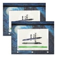 thumbnail image 2 of Wobogo Cool Black Wolf A4 Size Clear Polyester File Pocket Set of 2 Zipper Home Work Office Organizer, 2 of 7