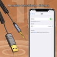thumbnail image 4 of Sidaley Adaptador auxiliar para coche compatible con Bluetooth V5.0, receptor de de sonido de Audio, conector de 3,5mm, Cable de extensión de Cables de audio/vídeo, 4 of 6