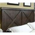 thumbnail image 6 of Furniture of America Andrew Rustic Wood King Panel Bed in Dark Walnut, 6 of 7