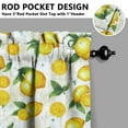 thumbnail image 5 of Kitchen Curtains 36 Inch Short - 3 Panel Set Lemon Print, Rod Pocket Window Curtains 100% Polyester, Cute Fruit Valance for Farmhouse, Cafe, Living Room, Bedroom, Easy Wash, 5 of 6