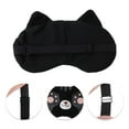 thumbnail image 3 of Unique Bargains 1 Pc Cartoon Cat Paw Eye Mask for Home Black Fleece, 3 of 4
