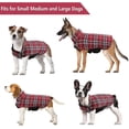 thumbnail image 4 of Chaleco impermeable a prueba de viento Reversible estilo británico a cuadros para perros abrigo de invierno cálido, 4 of 4