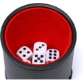thumbnail image 4 of Soporte para dados de piel sintética con interior de terciopelo, silencioso, para juegos de mesa de dados de mentirosos Rojo Verde, 4 of 5