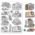 thumbnail image 2 of Vintage Books Clear Stamps Envelopes Flowers Quill Pen Ink Box Transparent Silicone Stamps for DIY Scrapbooking Supplies Embossing Paper Card Album Decoration Craft, 2 of 7