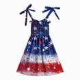 thumbnail image 4 of CAUYDY Toddler Girl Dresses 1T-6T Kid Girls 4th of July Straps Dress Baby American Flag Stars Striped Sundress Children Independence Day Outfits (Sizes 2-3 Years,Navy), 4 of 5