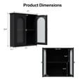 thumbnail image 7 of Wooden Medicine Cabinet Organizer Storage Shelf Doors Bathroom Wall Mount, 7 of 7