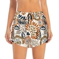 thumbnail image 3 of Uemuo Floral Paisley Pattern Women's Athletic Shorts High Waisted Running Shorts with Liner Pockets Gym Elastic Workout Shorts-Small, 3 of 9