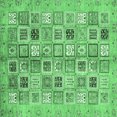 thumbnail image 1 of Ahgly Company Indoor Square Abstract Emerald Green Modern Area Rugs, 5' Square, 1 of 4