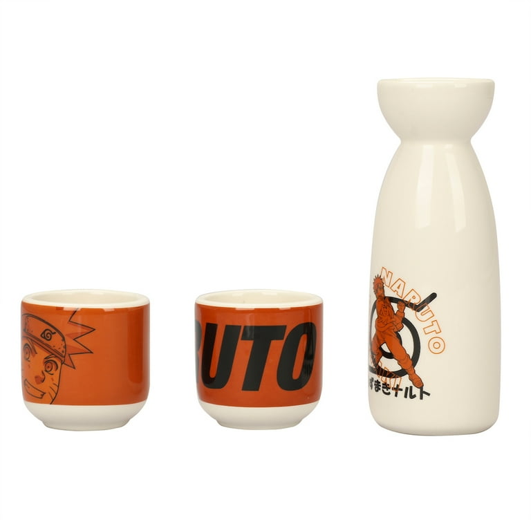 NARUTO ジャンプ懸賞品 5名限定 陶器食器セット Bioworld Naruto Uzumaki Ceramic Set, 3-Piece, 6 Oz Bottle, Hidden