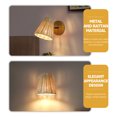 thumbnail image 3 of unbranded De Pared Rattan Beige Estilo Rústico Para De Estar Y Dormitorio, 3 of 6