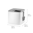 thumbnail image 3 of Arenero premium para gatos con entrada superior y pala, caja cuadrada para gatos, arenero para gatitos, Blanco/Gris, 3 of 11