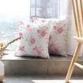 thumbnail image 6 of LALILO Throw Pillow Covers Colorful Floral Flower Green Cute Beauty Rose Cushion Cover 18" x 18", 2 Pack, 6 of 6