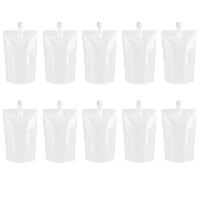 EeaseMX 50 frascos transparentes para bebidas, bolsa de plástico portátil para bebidas (500 ml)