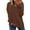 Caramel, variant on UVN Sweatshirts for Women Casual Long Sleeve Shirts Loose Fit Pleated Front Crewneck Tunic Tops