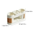 thumbnail image 3 of Bathroom Toothbrush Holder with Cup, Compact Countertop Organizer for Toothpaste & Brushes, Simple Plastic Tray ,bathroom organizers, toothbrush stand,OR2,1PC,Kitecy, 3 of 6