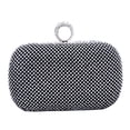 thumbnail image 1 of Bolso de noche con diseño creativo de anillo para el dedo, bolso de mano con diamantes de imitación, minibolso hecho a mano para mujer (negro), 1 of 7