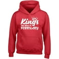 thumbnail image 2 of Unisex Kings Are Born In February Printed Design Hoodie Birthday Party Hoodie Long Sleeve Sweatshirt Soft and Comfy Hoodie, Lightweight Hoodie Red Large, 2 of 3