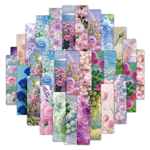 24Pc Floral Bookmarks, Creative Paper Bookmarks With Flower Designs, For Book Lovers, Reading Enthusiasts, Teens, S, Small Reward Gifts, Book Accessories For Daily Reading,