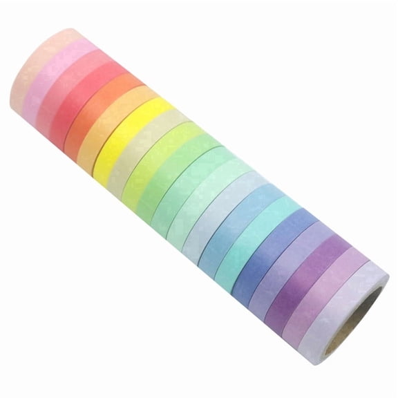 20-Color Washi Tape Set, Decorative Masking Tape for Journaling, Scrapbooking, Gift Wrapping, Craft DIY, 0.75cm Thick Premium Paper Tape Rolls