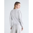 thumbnail image 3 of Scoop Women’s and Women's Plus Pleat Shoulder Sweatshirt, Sizes XS-4X, 3 of 5