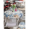 thumbnail image 5 of Outdoor Tablecloths with Umbrella Hole & Zipper, Blue Coastal Starfish Round Tablecloth 54 Inch, Beach Nautical Shell Eucalyptus Vintage Waterproof Table Cloth, Patio/Pool/Picnic Table Covers, 5 of 8