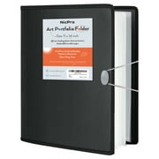 Nicpro 11x14" Art Portfolio Folder, 30 Pockets Display 60 Pages Art Painting Portfolio Binder