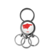 thumbnail image 1 of Red de Asia ilustración mapa patrón De acero inoxidable Anillo de metal llavero llavero clip auto regalo, 1 of 3