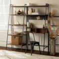 thumbnail image 4 of 2-Piece Home Office Wood Desk Set - Mocha, 4 of 8