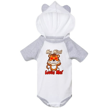 

Inktastic My Mimi Loves Me Tiger Gift Baby Boy or Baby Girl Bodysuit