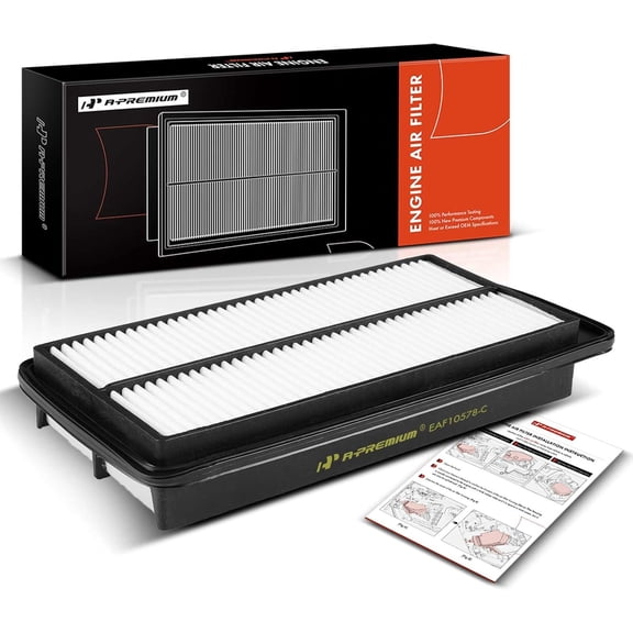 A-Premium Engine Air Filter Compatible with Acura RDX 2007 2008 2009 2010 2011 2012 2.3L, Replace# 17220RWCA00, 17220RWCA01