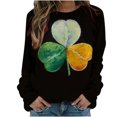 thumbnail image 1 of Camisas informales de manga larga para mujer, sudadera de cuello redondo con estampado de St Patrick Vintage, Tops holgados Fridja  czfsfas819, 1 of 5