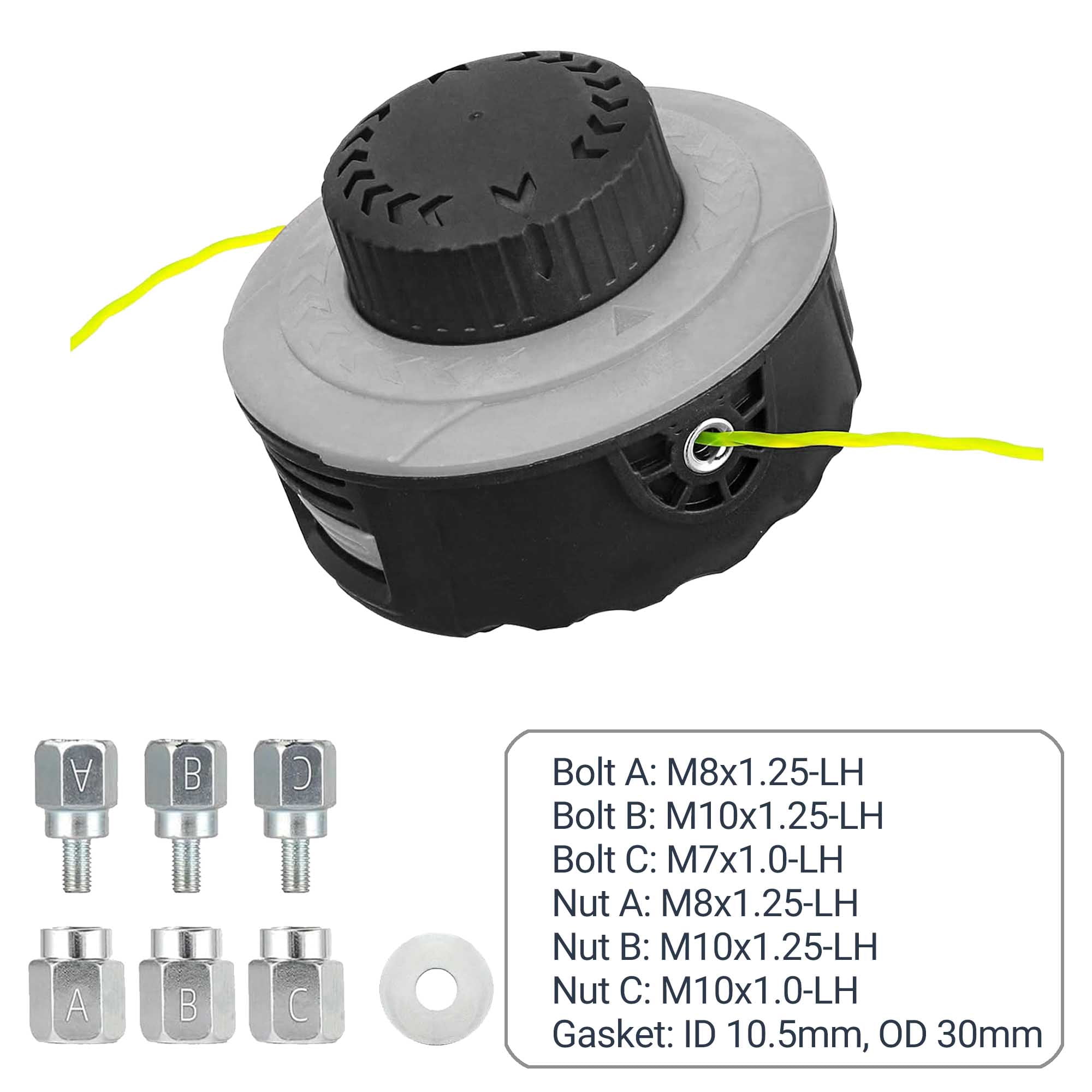 Universal Weed Eater  Head, String Trimmer Bump Head for Echo, Ego, Dewalt, Stihl, Husqvarna Weed Eater, Speed Feed String Trimmer Head with 14FT/0.095 Trimmer Line