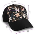 thumbnail image 2 of Yiaed Lilies Flowers Print Baseball Cap Dad Hat Polo Style Plain Blank Adjustable Size, 2 of 5