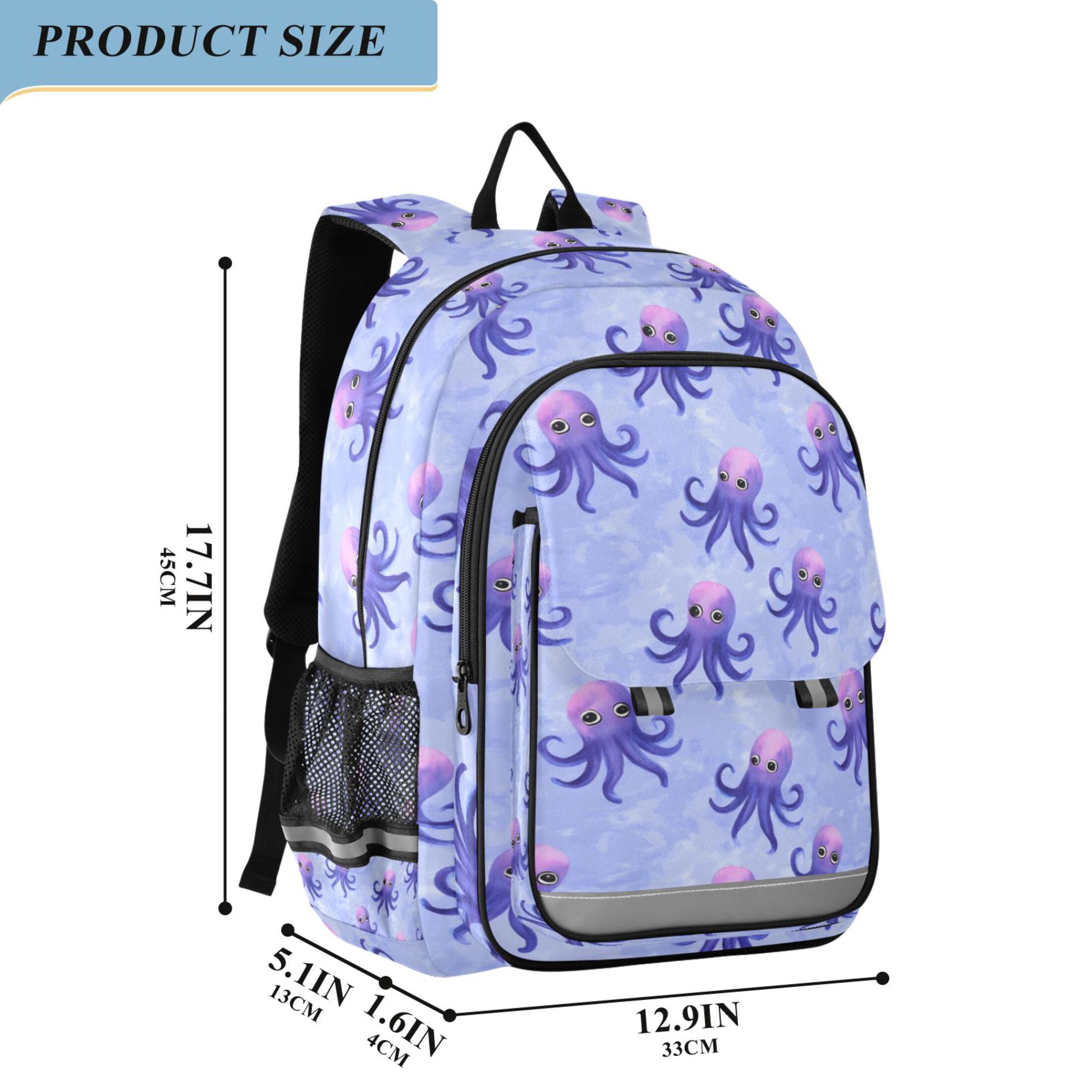 ALAZA Watercolor Octopus Laptop Backpack Purse Travel Bag Casual School Bookbag Rucksack for Women Men