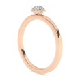 thumbnail image 2 of IGI Certified Solitaire Halo Engagement Rings For Women, 0.60 Carat (ctw) Round Lab Grown Diamond Promise Ring For Her In 14k Solid Rose Gold | F-G, VS-SI Quality Ring Size-8, 2 of 3