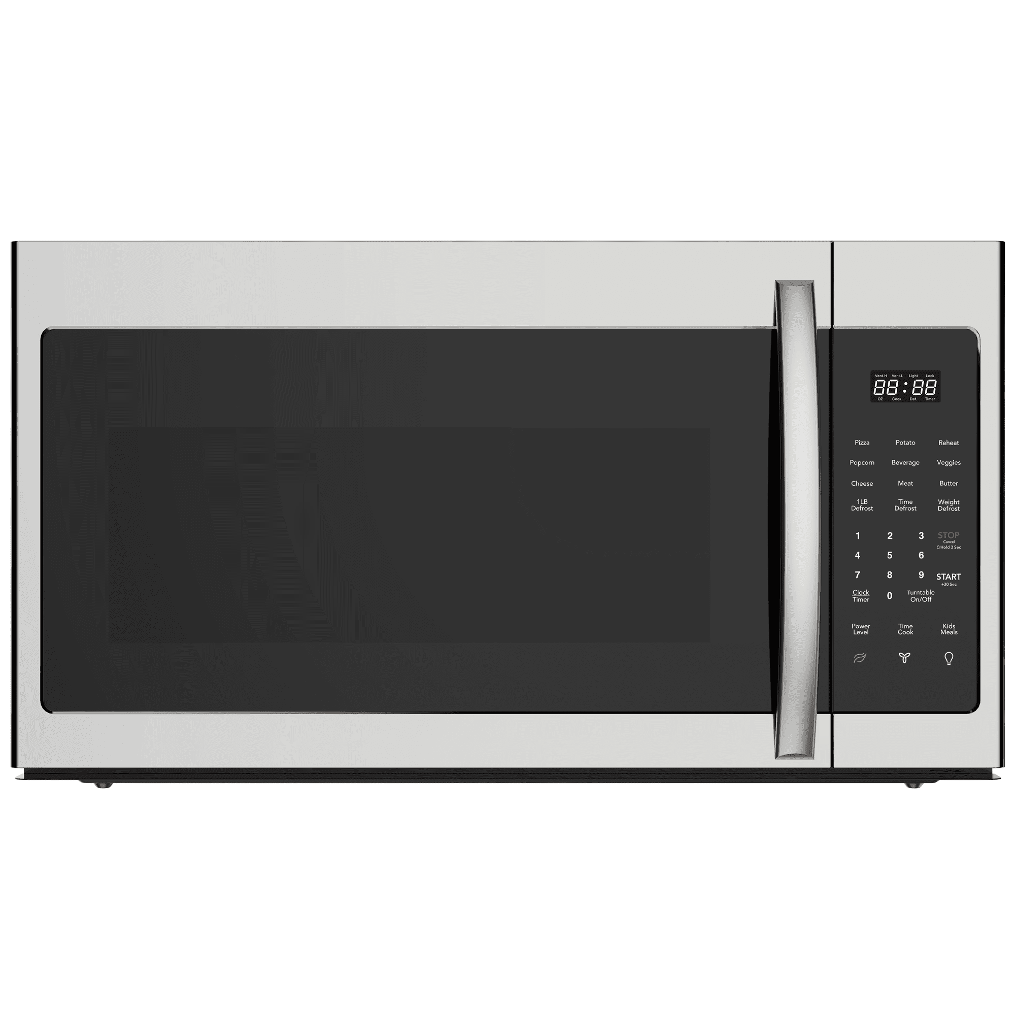 Magnavox 1.7 cu ft 1000 Watt 300 CFM Over the Range Microwave Oven, LED Display Child Lock, Stainless Steel