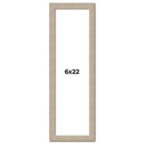 6x22 Frame Grey Solid Wood Picture Frame Width 1 Inches | Interior Frame Depth 0.5 Inches |